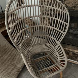 Large Metal Rope Chair