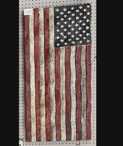Handmade Wooden Wavy Flag