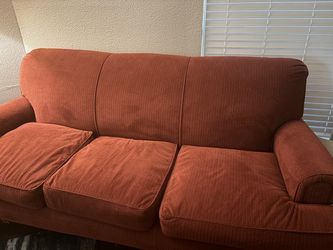 3 seater couch Burnt Orange