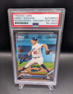Emmet Sheehan 2023 Topps Now Auto RC MLB Los Angeles Dodgers CALL UP Debut Inscription