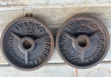 Set of 25 lb Olympic weight plates