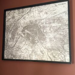 Vintage Style Wooden Map Wall Decor