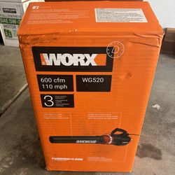 Workx electric leaf blower 600cfm brand new