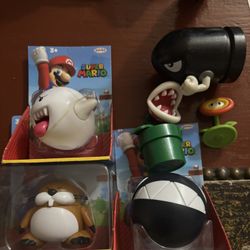 6 Super Mario Bros Figures From Different Sets