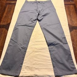 MEN’S HAGGAR H26 PREMIUM SLIM FIT CHINOS 28x30 Med. Grey (NEW)