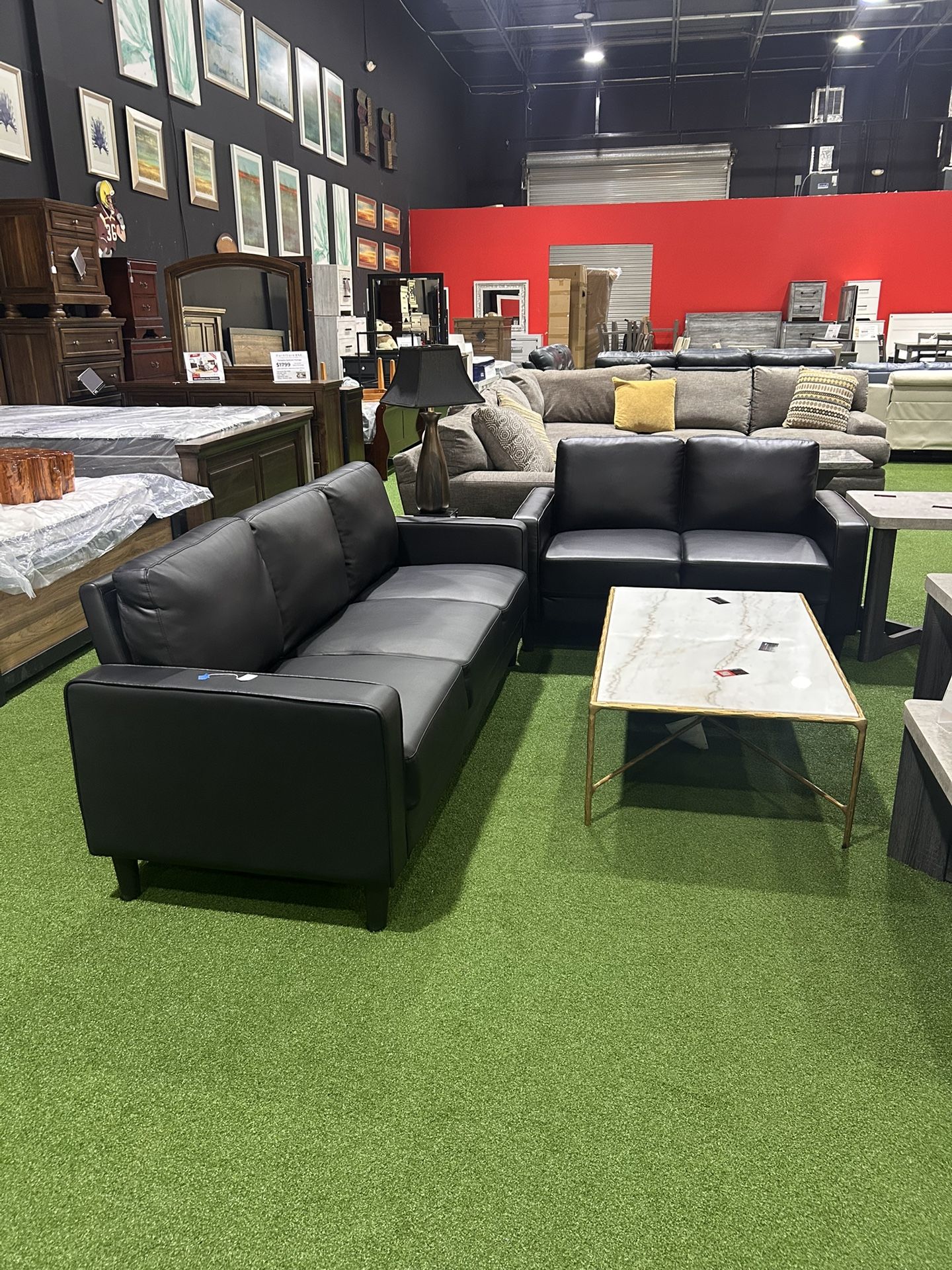 Black Couch And Loveseat Set