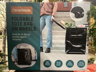 CleverMade Foldable Tote Bag on Wheels