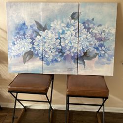 Wall Art Blue Flowers