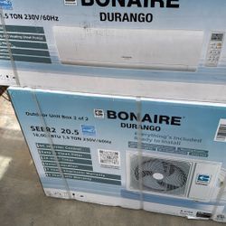 Bonaire 18,000 BTU 1.5 ton 230 V mini split