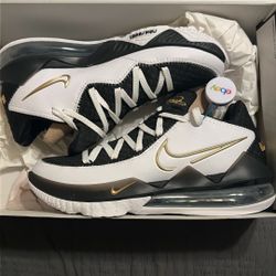 Lebron 17 Low Gold And White