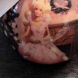 1997 Matrix BARBIE round decoupage anniversary ornament $50