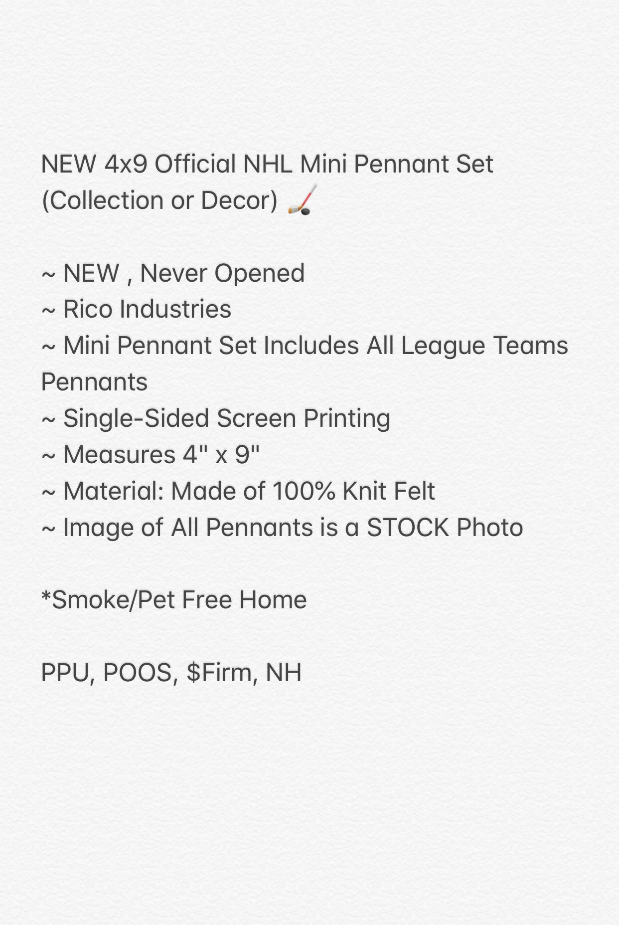 NHL Mini Pennant Set