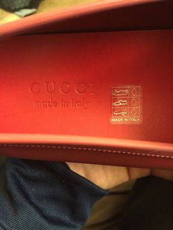 All Red Gucci "Damo" shoes