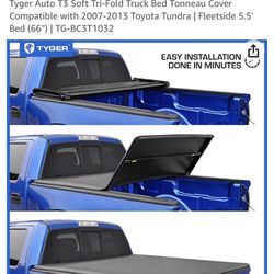 Tyger Tri Fold Truck Cover Toyota Tundra 2007-  2013