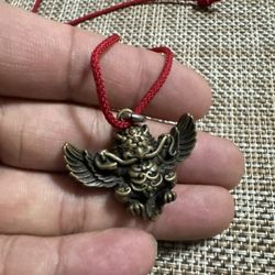 Tibetan Buddhism bronze winged Garuda bird Pendants amulet