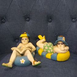 (VINTAGE) CERAMIC MAN/LADY WATER SPRINKLERS