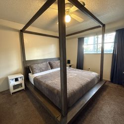 Cal King Canopy Bed Frame  