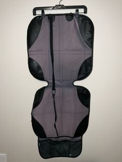 Gray and black car seat protector