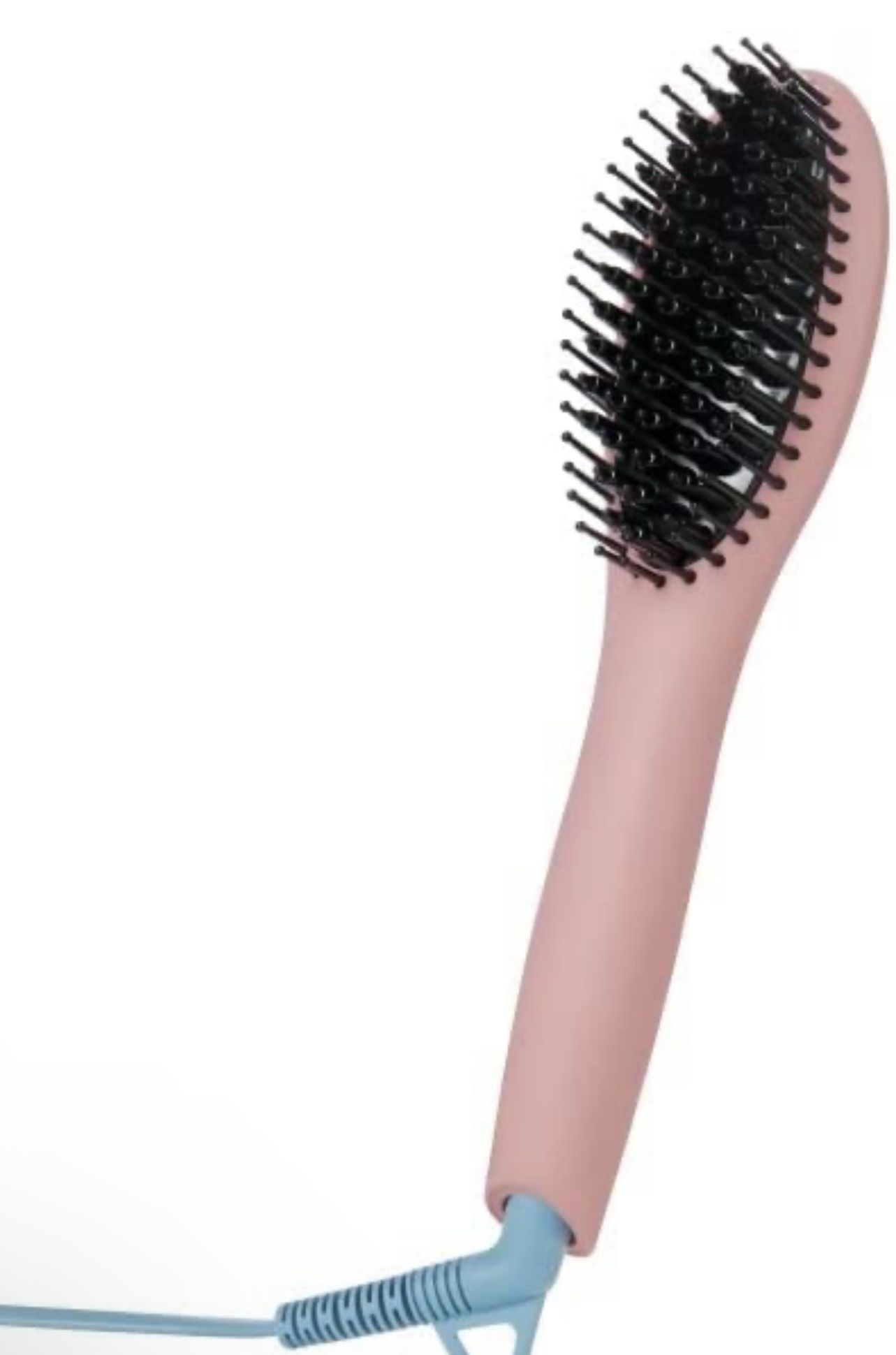 Flower Beauty Ceramic Straightening Brush - Detangling Hair Brush Straightener with Powerful Ceramic Heated Plates - 4 Heat Settings for Smooth, Frizz