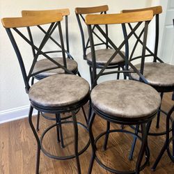 6 High Bar Stools 