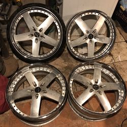 22 Inch Vellano VSK Rims Offset 5 lug 5x115 5x114.3