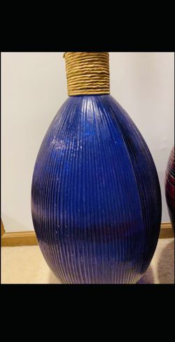 Floor Vase Blue Home Decor