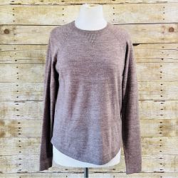 Sweet Romeo Mauve Heathered Knit Crew Neck Sweater XS
