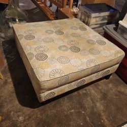 Large Floral Square Ottoman