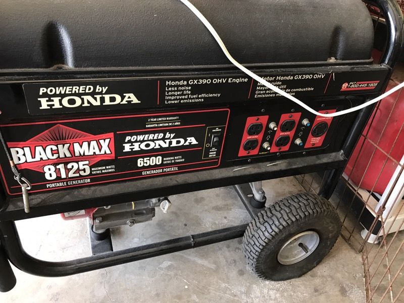 Honda black max 8125 portable generator