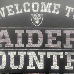 Large 13”x24” Raiders Country Wood Sign