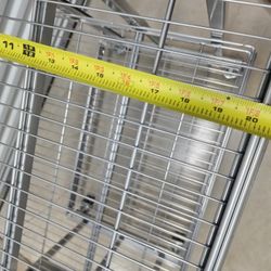 Rolling 3 Tier Wire Cart For Storage Tools