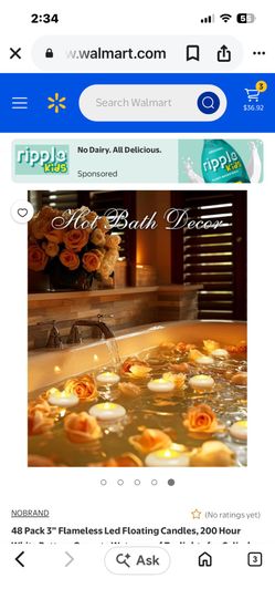 48 Pack 3” Flameless Led Floating Candles, 200 Hour White Battery Operate Waterproof Tealights for Cylinder Vases, Centerpieces at Wedding Decor, Part