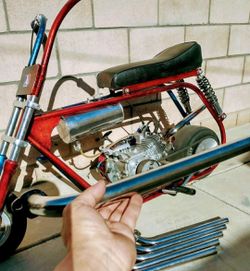 Mini bike minibike chrome pipe