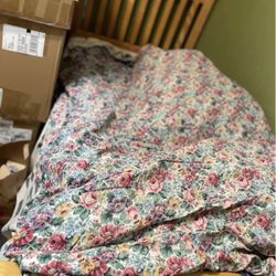 Light Solid Wood Twin Bed Set sliding drawer on bottom and 2 mattresses