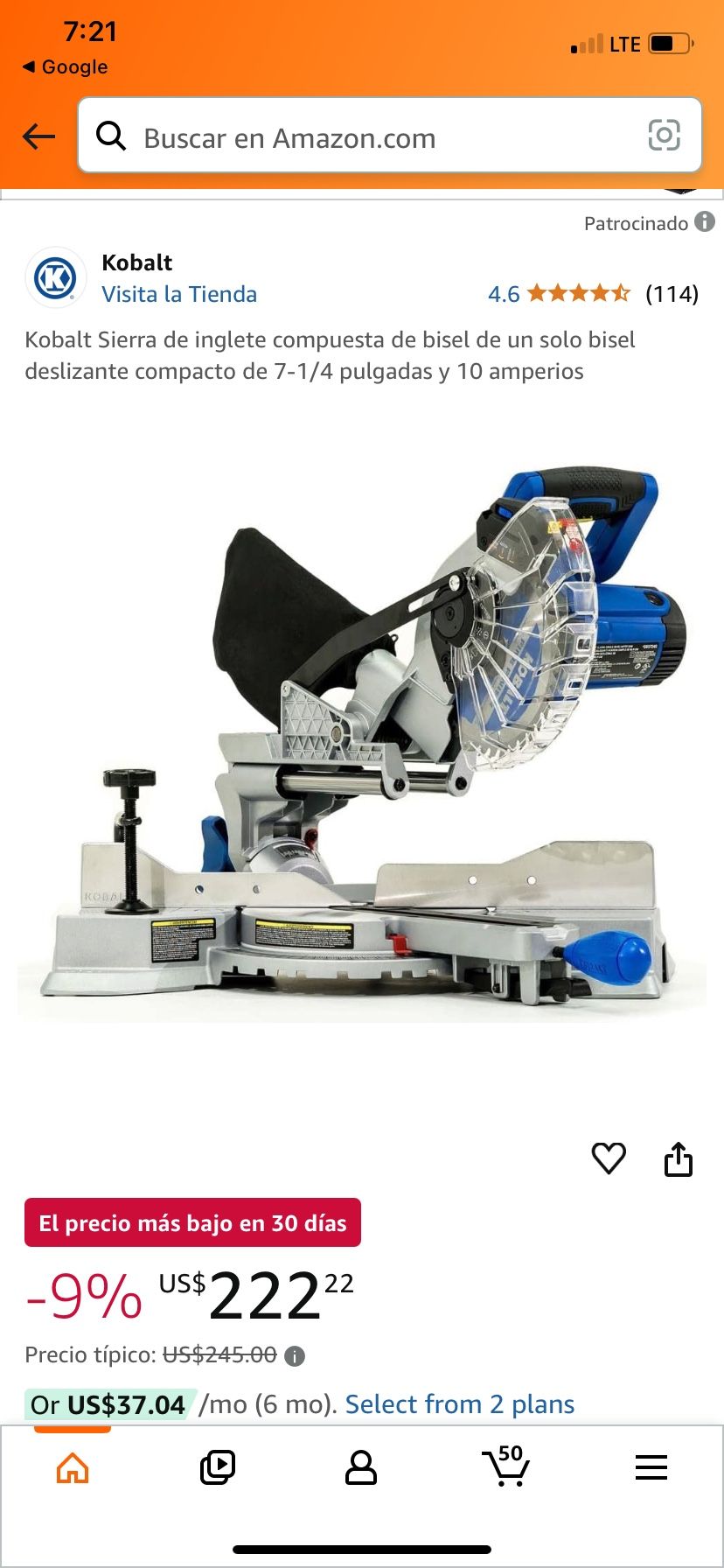 Miter Saw Kobalt 7-1/4