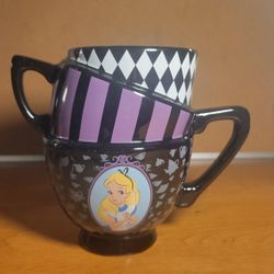 Disney Alice In Wonderland Triple Stacked Teacups Curiouser and Curiouser Mug