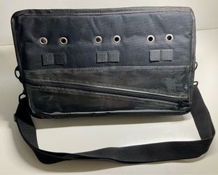11" Tall Black Traveling Organizer Polyester Container Bag Purse