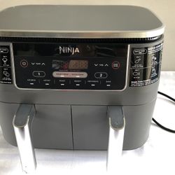 Ninja - Foodi 6-in-1 8-qt. 2-Basket Air Fryer with DualZone Technology & Air Fry, Roast, Broil, Bake, Reheat & Dehydrate - Dark Gray