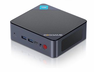 BOSGAME Mini PC B100, Intel Alder Lake N100 16GB DDR4 512GB SSD Triple 4K Display, Full-Function USB-C, 2.5G Ethernet, WiFi 5, Compact Desktop for Off