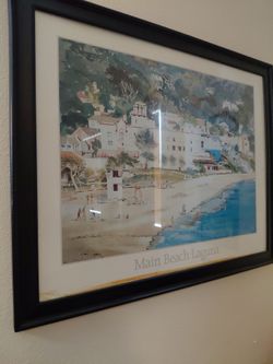 Main beach laguna framed picture