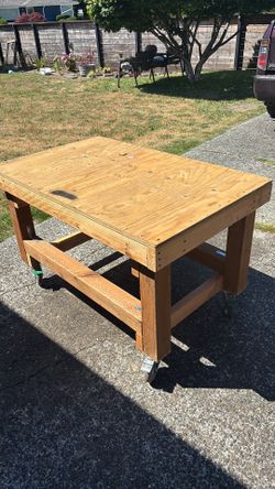 Wooden shop table for $20