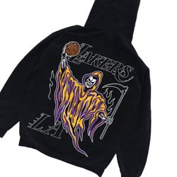 Warren Lotas X Lakers Grim Reaper Hoodie .