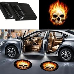 2 wireless car door projector door skull for logo lights.  Easy to install with 3M Adhesive backing.  SHIPPING AVAILABLE 