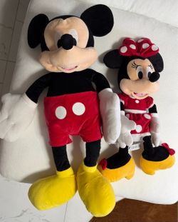 Big Mickey and Minnie Plushies