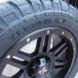 4 Brand New 20X9 Satin Black DX4 Rims 285 50 20 All Terrain Tires *6X5.5* *CHEVY* *TOYOTA*