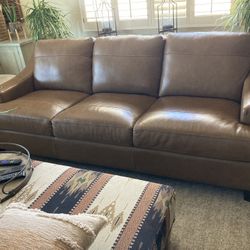 abbyson leather sofa and chair