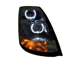 VOLVO VN/VNL '04-'15 H.L.(Black /chrome Housing)(U Bar)