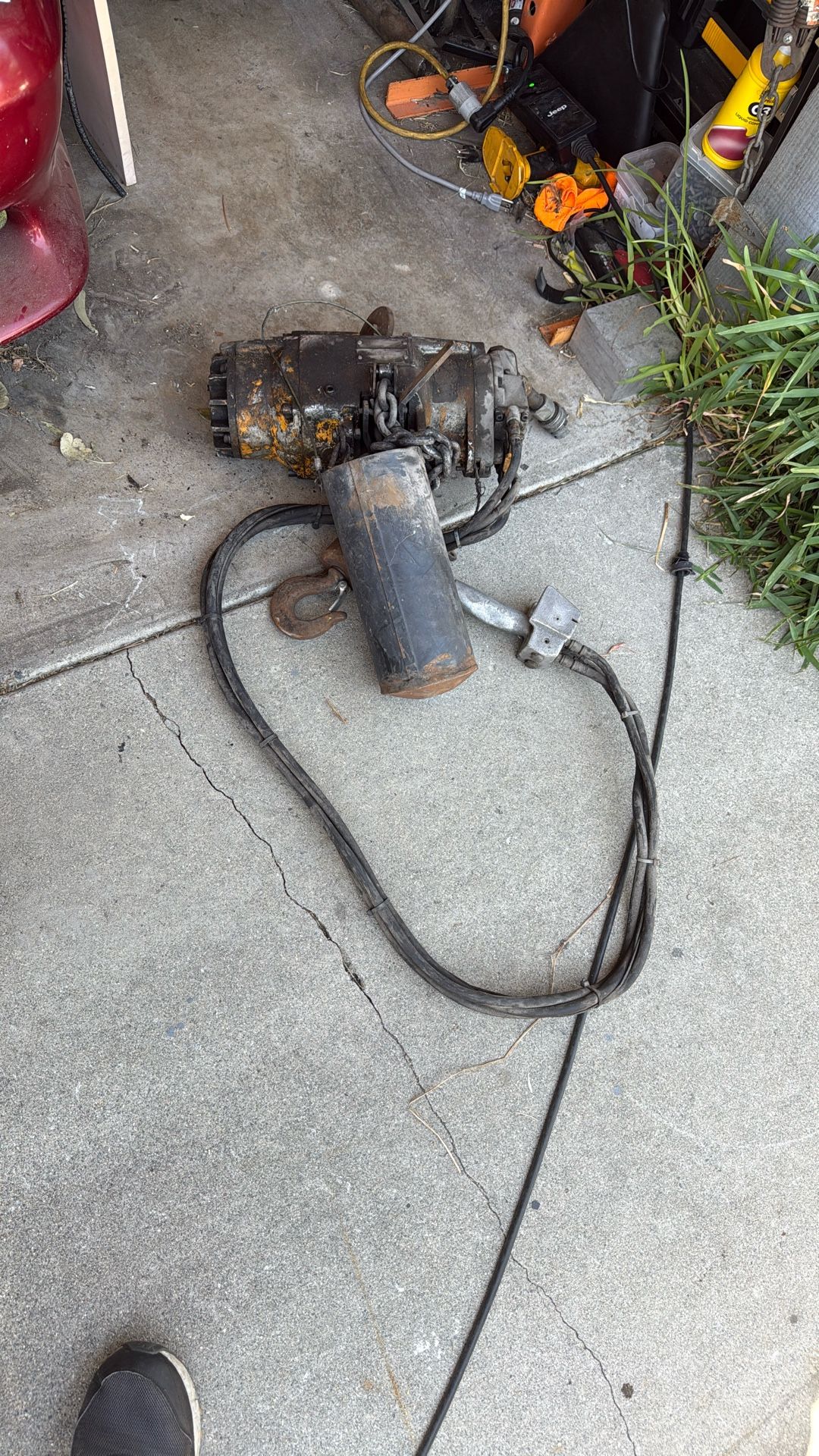 Vintage Pneumatic Hoist