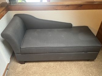 Mini Chaise Lounge Seat / Love Seat (Navy) with Storage