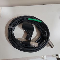 ProCo DynaMike XLR Microphone Cable 224S & Shure Microphone Clip 